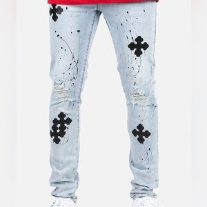 Men’s Eternity Crossed Out Jeans 34x32
